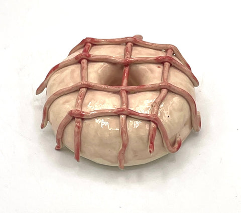 Cherry Grid Donut