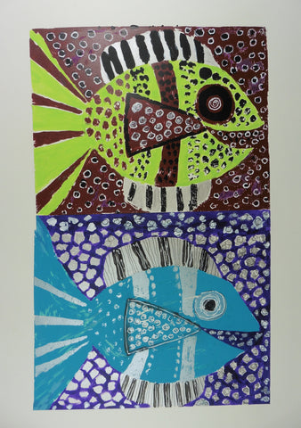 Chartreuse & Aqua Fish