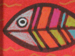 Rainbow Fish in Polka Dot Frame