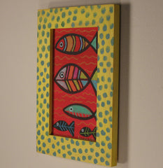 Rainbow Fish in Polka Dot Frame