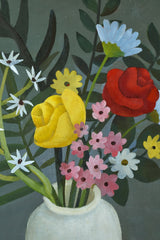 Flowers in White Vase