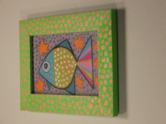 Starfish in Polka Dot Frame