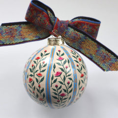 Blue and Red Floral Ornament