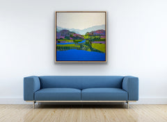 Country Walk in Blue