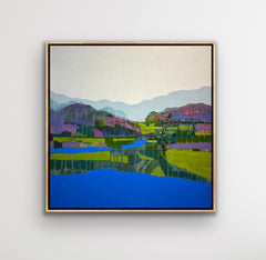 Country Walk in Blue