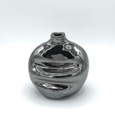 Metallic Roll Vase