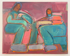Two Women in a Pink Room