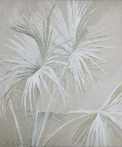 Taupe Palms Print