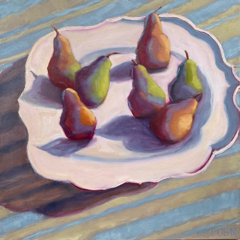 Pears on Blue