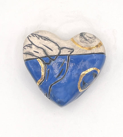 Bird Ceramic Wall Heart