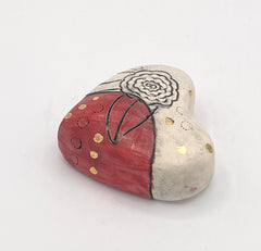 Camellia Ceramic Wall Heart