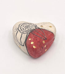Camellia Ceramic Wall Heart
