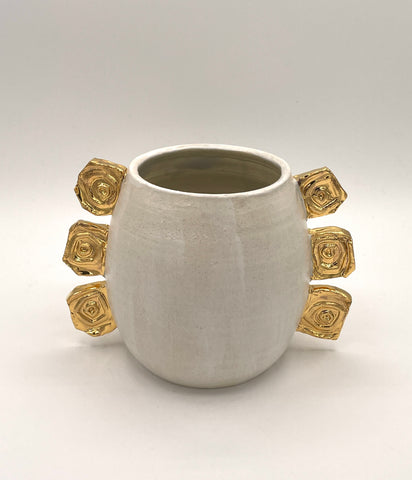 Gold Medallion Vase - Medium