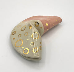 Gold Ring Ceramic Wall Fortune Cookie