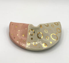 Gold Ring Ceramic Wall Fortune Cookie