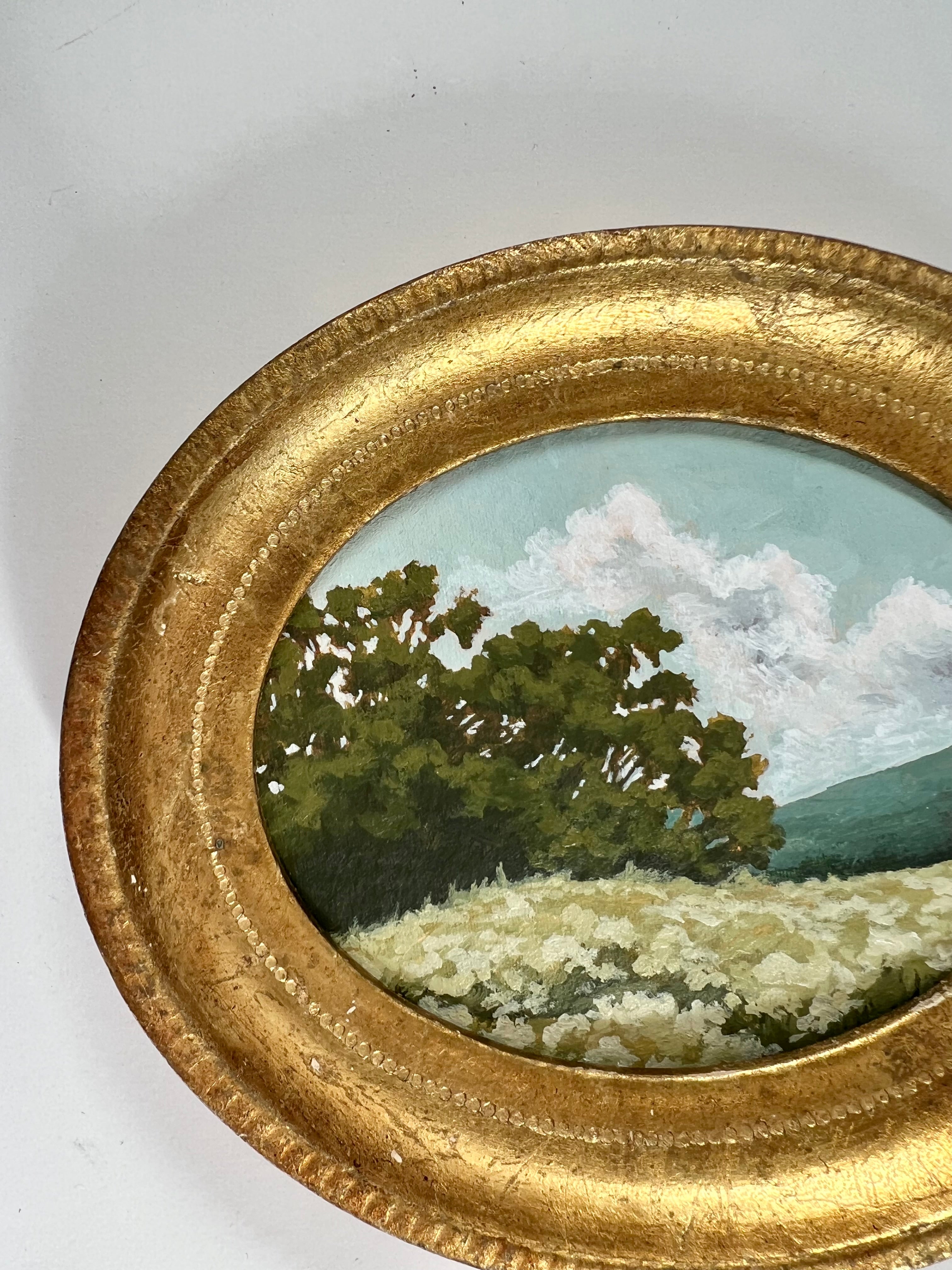 Floral Field in Oval