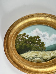 Floral Field in Oval