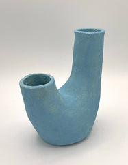 Matte Blue Double Vase