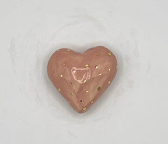 Mini Pink and Gold Dot Heart