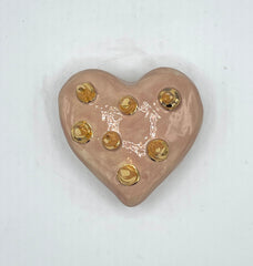 Pink and Gold Spike Heart