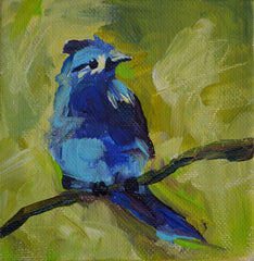 Blue Bird in Green