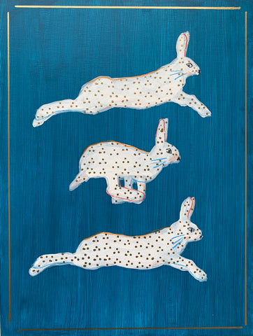 White Leaping Hare I