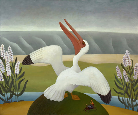 Pelican With Sweetgrass